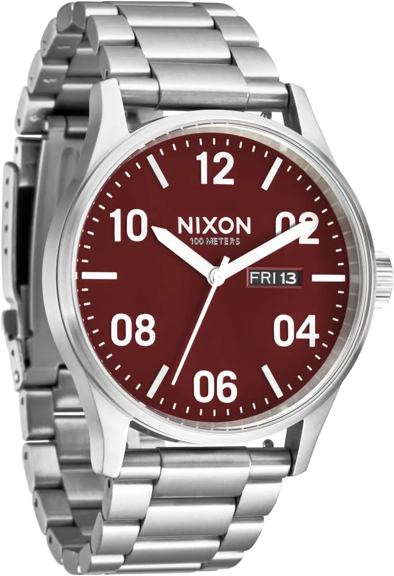 - 100m Water arrogant inadequate Resistant Men's Analog Classic Watch (42mm Watch Face, 23mm-20mm Stainless Steel Band) NIXON Sentry SS A356 