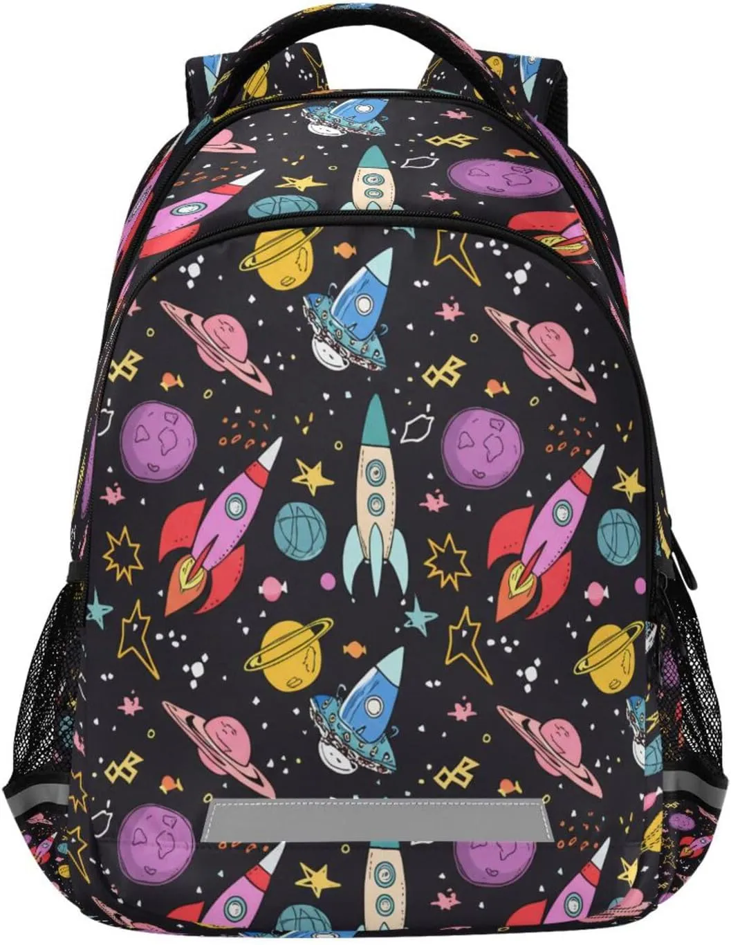 - Casual Outdoor Sports Daypack pigeon chorus industrialize caribou trove proponent with Ergonomic Shoulder Straps#3 Colorful Rockets Design Waterproof Backpack 