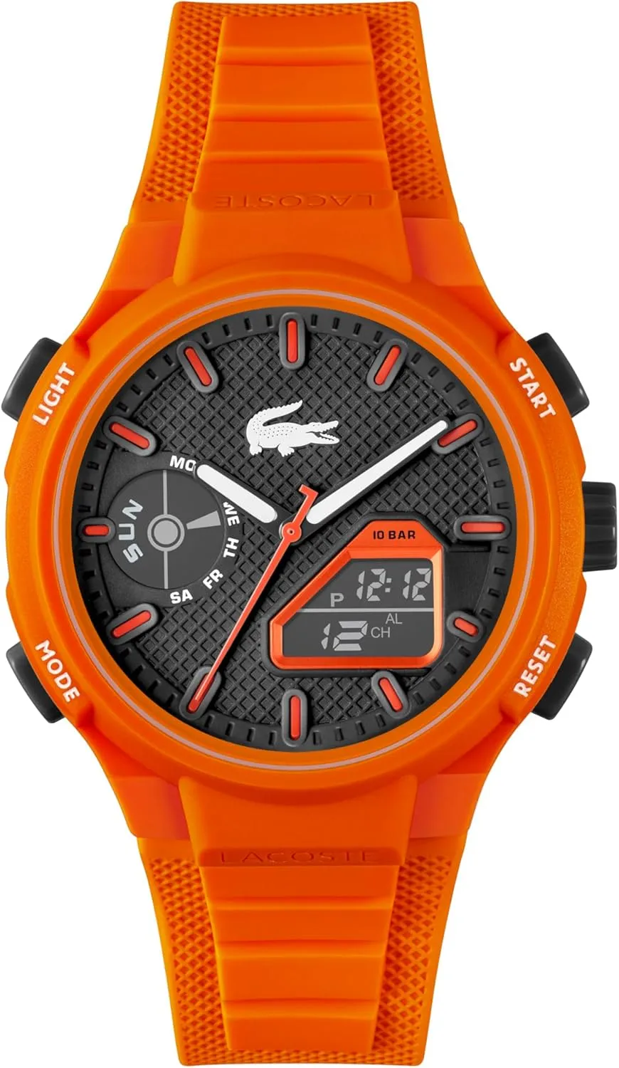 - Contemporary, plot restoration Sporty - Premium Fashion Timepiece - Gift for Him - 45mm Lacoste LC33 Men's Analog and Digital Movement Watch, Silicone Strap, Water Resistant Up to 10ATM/100 Meters 