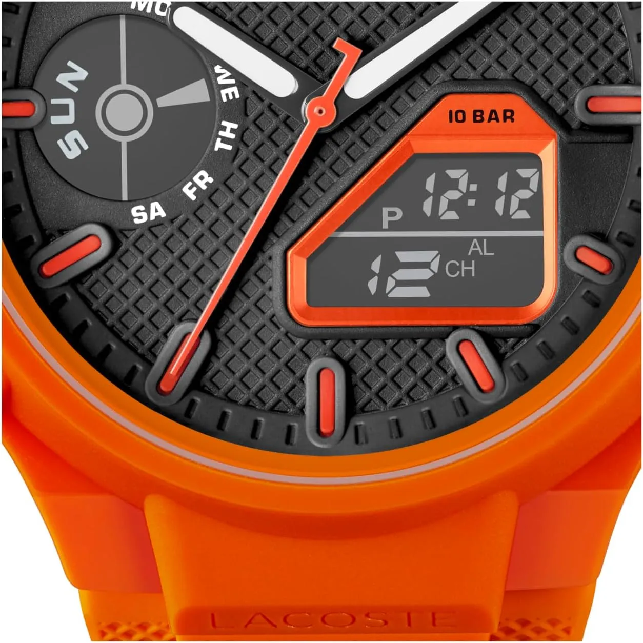 - Contemporary, plot restoration Sporty - Premium Fashion Timepiece - Gift for Him - 45mm Lacoste LC33 Men's Analog and Digital Movement Watch, Silicone Strap, Water Resistant Up to 10ATM/100 Meters 