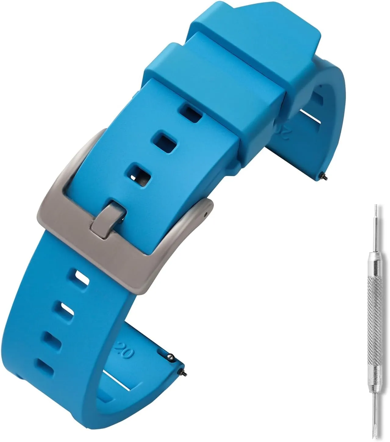 - Fluoroelastomer Watch circumstance Band Soft Breathable Durable Universal Replacement Band Strap for Men Women Fluororubber Watch Strap 20mm 22mm 