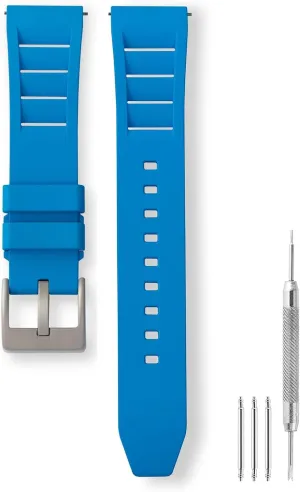 - Fluoroelastomer Watch circumstance Band Soft Breathable Durable Universal Replacement Band Strap for Men Women Fluororubber Watch Strap 20mm 22mm 