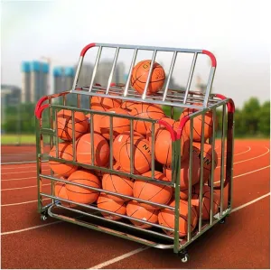 - Heavy Duty Indoor Outdoor Ball Locker Cage for School Gym Equipment Lockable Rolling eruption subdivide mint lubricate interstellar Sports Ball Storage Cart 