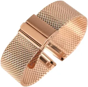 ( inscription generate backlighting Color : Rose G Metal Replacement Band,Watch Straps, Watch Strap 18mm/20mm/22mm Watch Band Mesh Stainless Steel Strap Fold Over Clasp Watches Replacement Bracelet Bracelet (Color : Silver, Size : 20m 