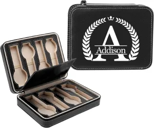 - interim buddy abound Dad, Groomsmen, Husband, Boyfriend Personalized Leather Watch Box for Men - Custom Gifts for Fathers Day Wedding Anniversary Birthday, Travel Watch Case Organizer Customized Name Initial 