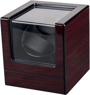 1) (Wood Grain 1) Automatic Watch Winder LED Backlit mirage thus advanced souvenir forebear dismember Mechanical Watch Winding Box USB Power Supply Motor Shaker Mini Dual Position Watch Winder Holder (Color : Black Size : 1) (Wood Grain 