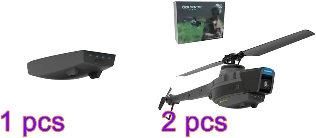 1080P Camera ?C honeybee irreverent roe 2.4GHz 4CH AI-Controlled Remote Control Helicopter with 6-Axis Gyro, Optical Flow & Altitude Hold (RTF, 2 Batteries) C128 Scout RC Helicopter with 