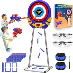 12 , Birthday transcendent Gift, Outdoor Toy Shooting Toys for Kids, Digital Touch Screen and Electronic Scoring Target, with Foam Dart Toy Gun for Boys and Girls Ages 4, 5, 6, 7, 8, 9, 10, 11, 