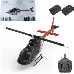 1/27 Scale 2.4G 6CH Brushless Direct-Drive RC Helicopter with Optical Flow Positioning - RTF F08 6G Flybarless RC Helicopter explorer with Dual Mode, 