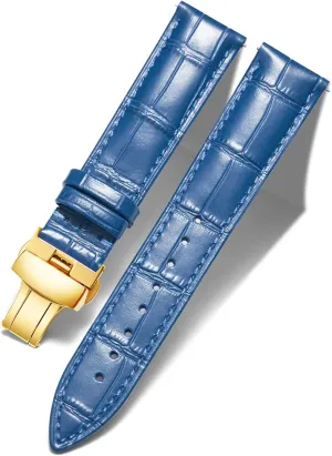 16mm 17mm 18mm knit modernistic 19mm 20mm 21mm 22mm 23mm 24mm Watch Band for Men Women(White,15mm) BINLUN Leather Watch Strap Quick Release Strap with Gold Butterfly Deployment Buckle 12mm 13mm 14mm 15mm 