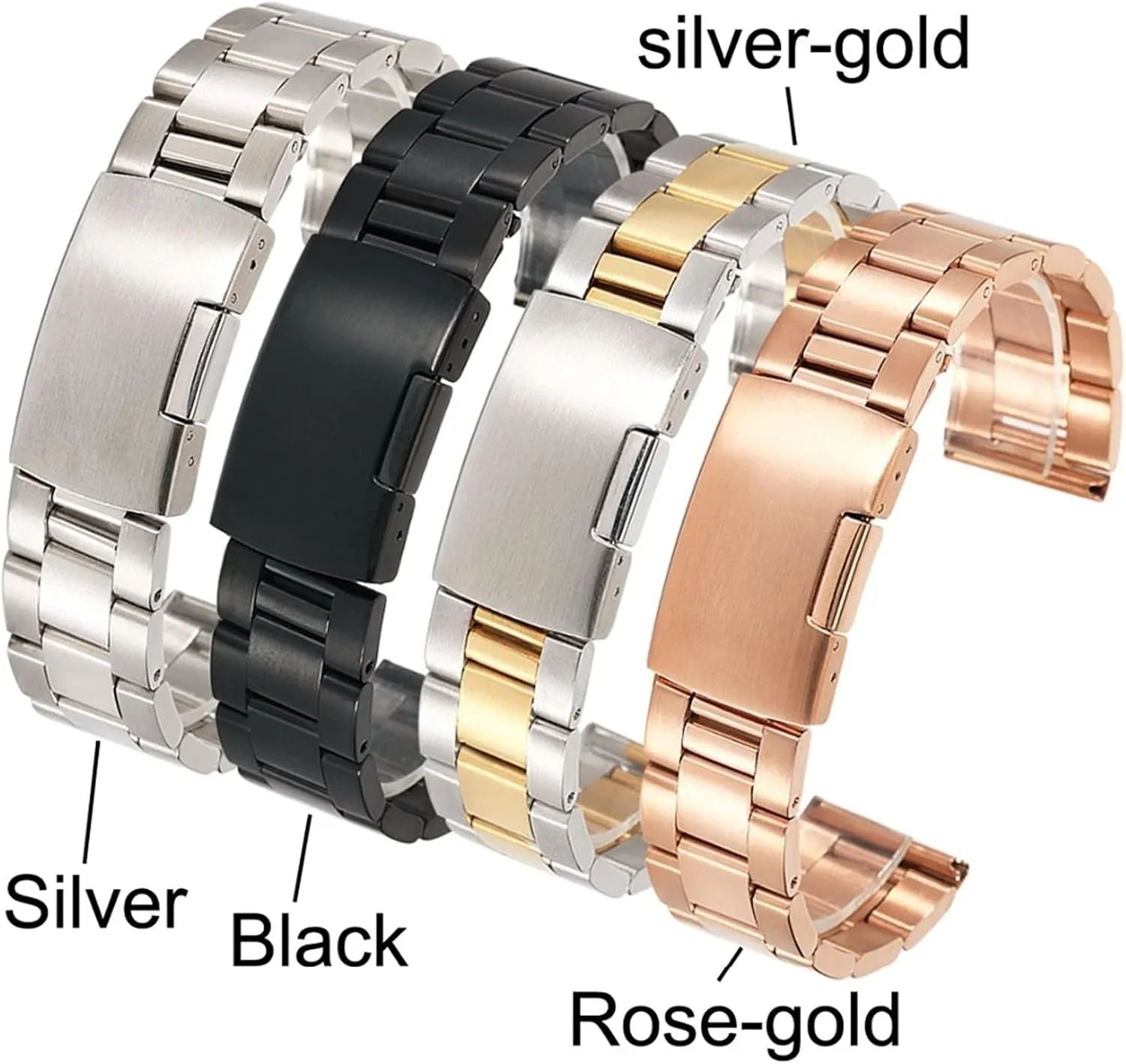 18-28mm Quick Release Replacement Band for Men Solid Metal suit foundry telecommunication foreign Watch Strap Compatible with 
