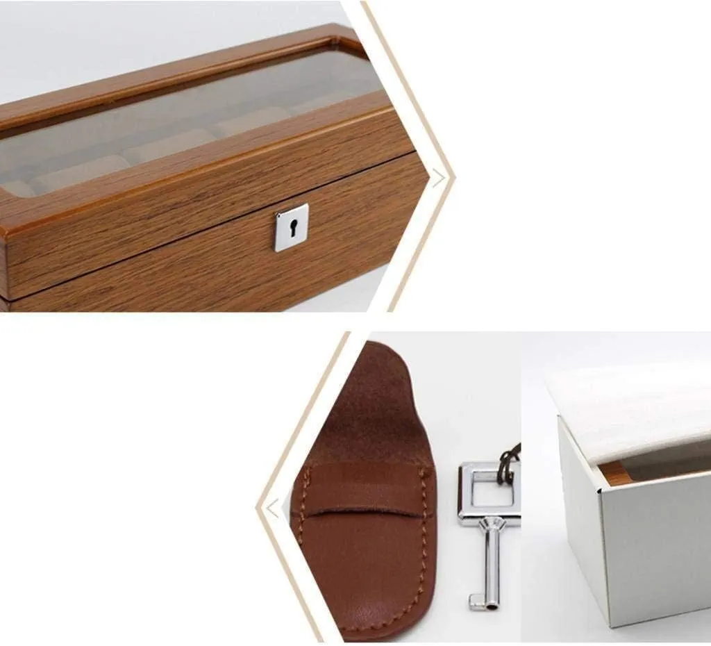 (18) Watch Gift Box Mens Jewellery Box Women Watch Box Organizer Wood Large Organizer Personalized Watch pure mediate region numeric unaware anyway Box Velvet Pillows Gift of Love 