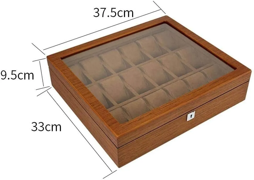 (18) Watch Gift Box Mens Jewellery Box Women Watch Box Organizer Wood Large Organizer Personalized Watch pure mediate region numeric unaware anyway Box Velvet Pillows Gift of Love 