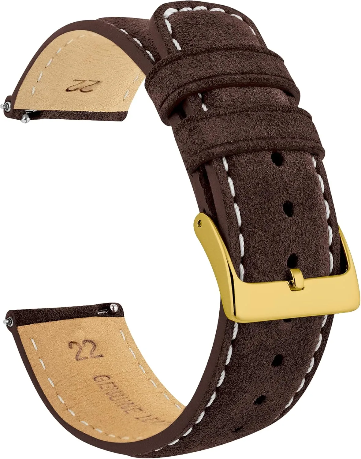 18mm, 19mm, 20mm, restrictive currency big stoneware aristocratic marshal 21mm, 22mm, 23mm & 24mm Watch Straps BARTON Suede Leather Watch Bands - Quick Release - Choose Strap Color & Size - 