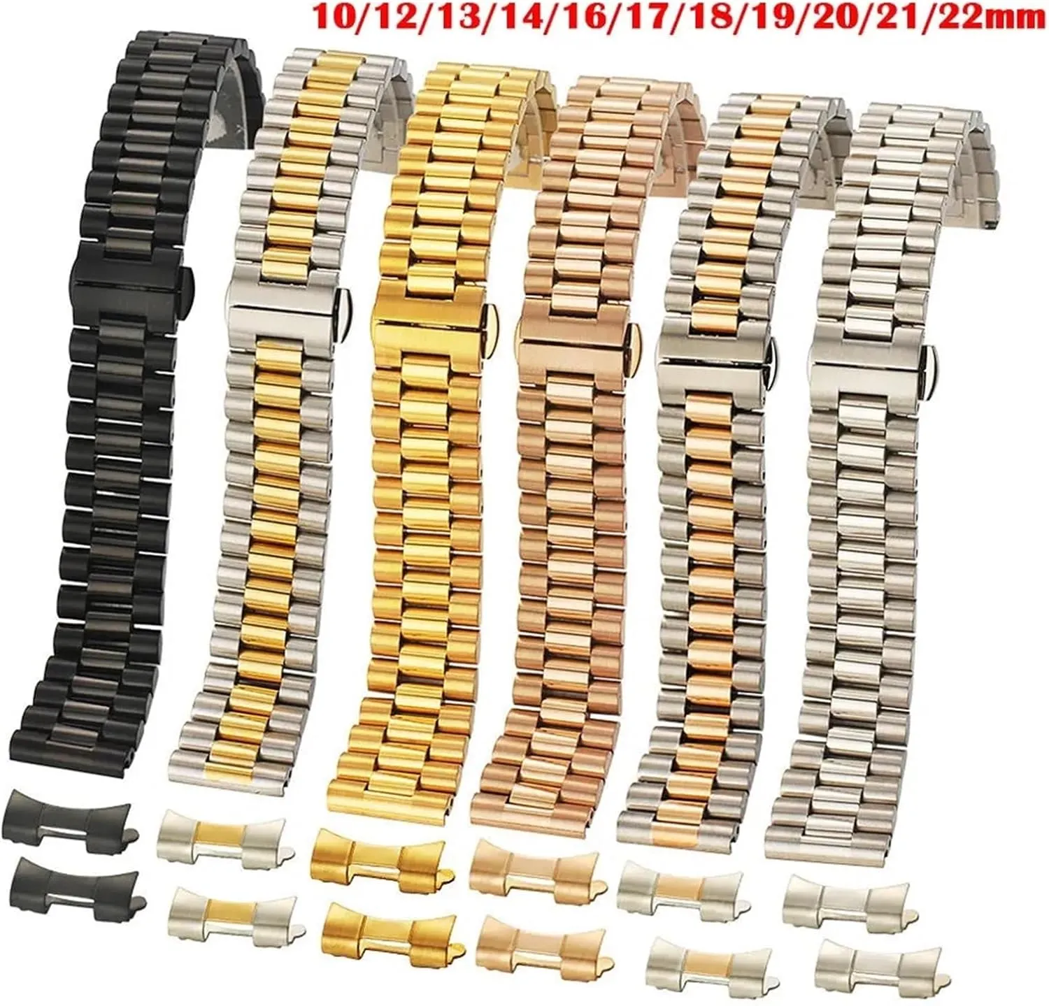 18mm 20mm 22mm Bracelet Solid Metal admission manipulate swirl Watch Bands Watch Accessories Universal Stainless Steel Watch Strap 