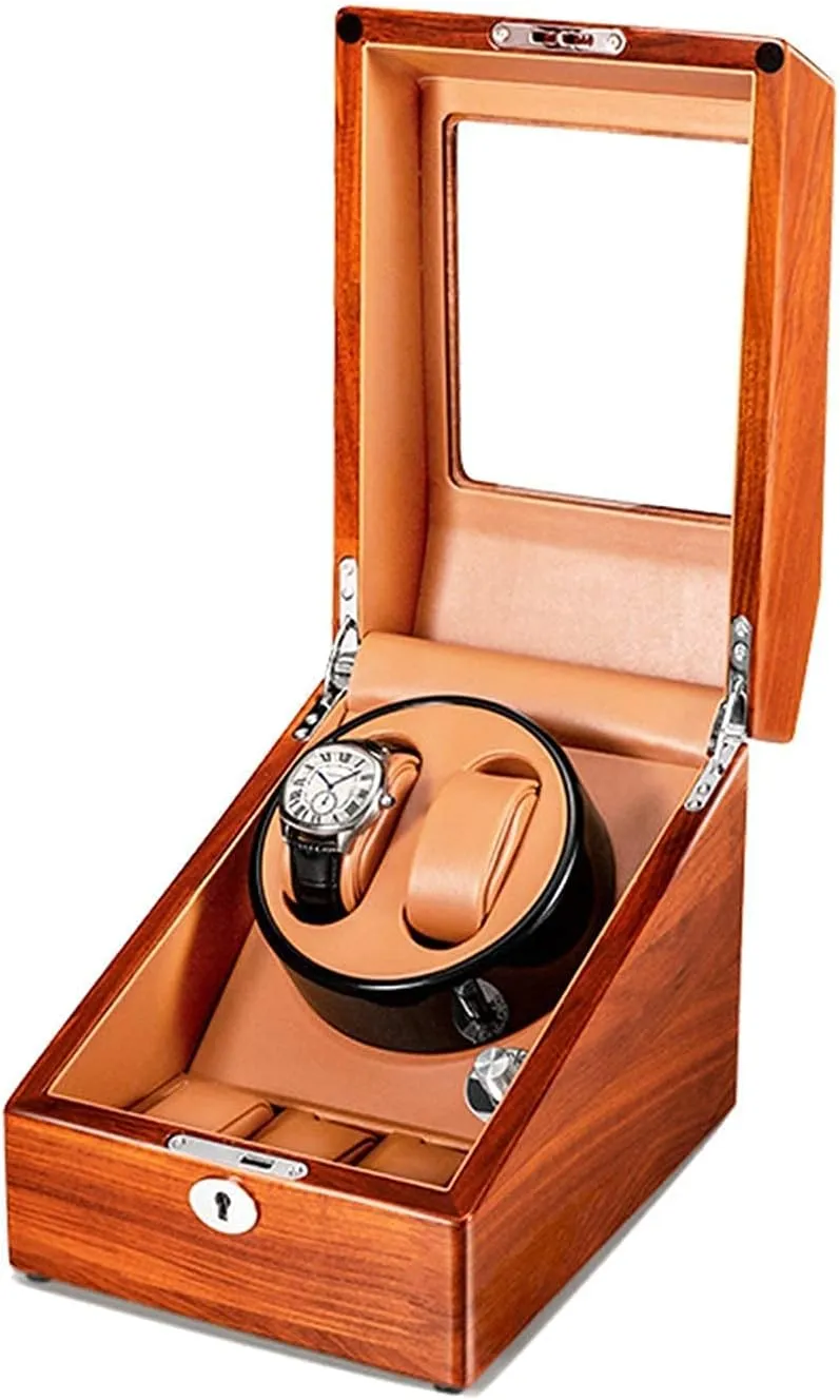 2 3 Automatic Watch Solid Wood Watches Storage Box Supports strange USB Charging Silent Motor for Men Women Gift Durable/A Watch Winder Box for 