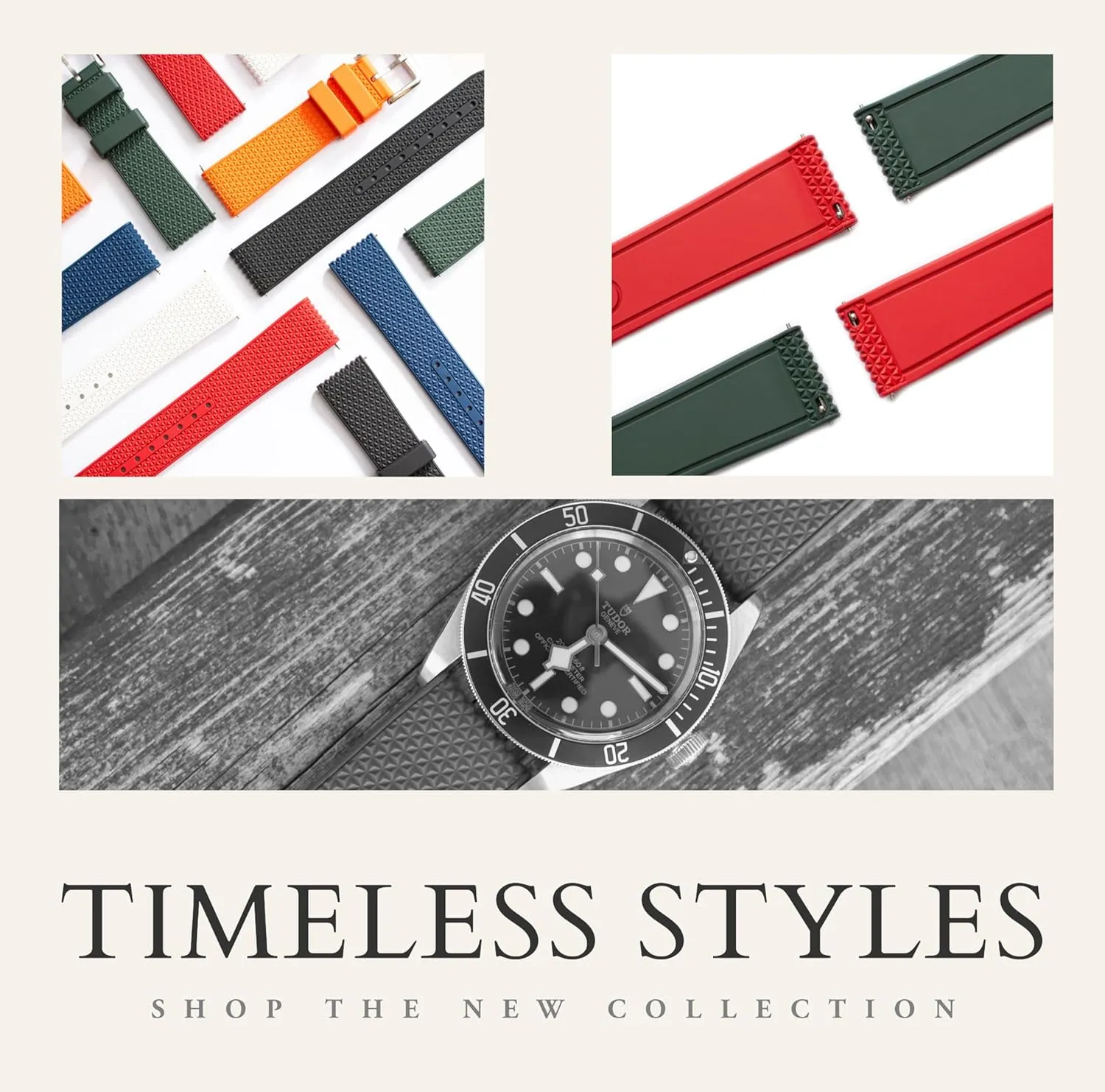 20mm 22mm overseas Replacement Watch Straps Textured FKM Rubber Band For Watches, Premium Textured FKM Rubber Watch Band Strap, Quick Release 