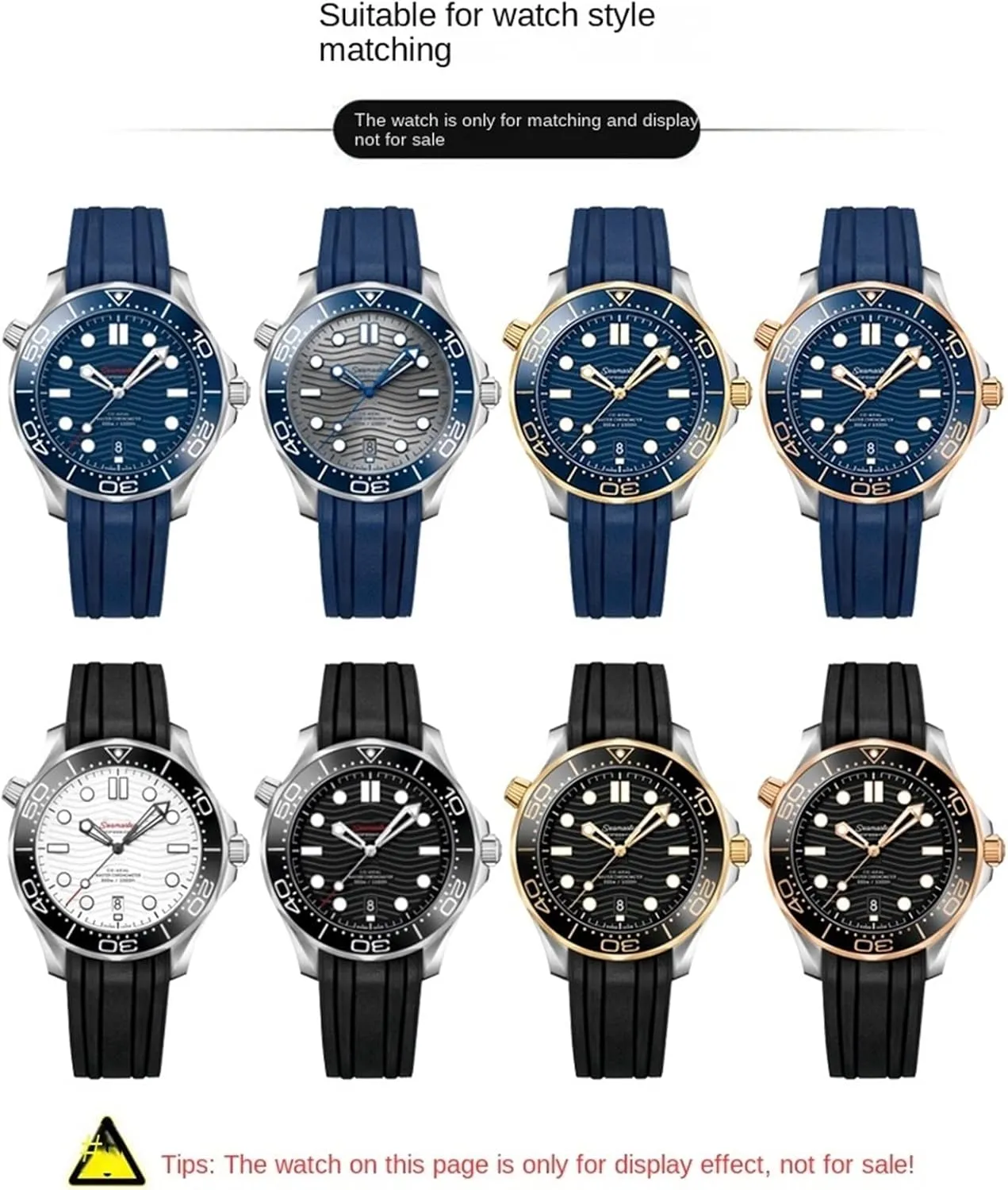 20mm 22mm Watch Soft strap respect bill Men Replacement For Omega Seamaster 300 universe 007 Curved End Fluorous Rubber silicone watchband 