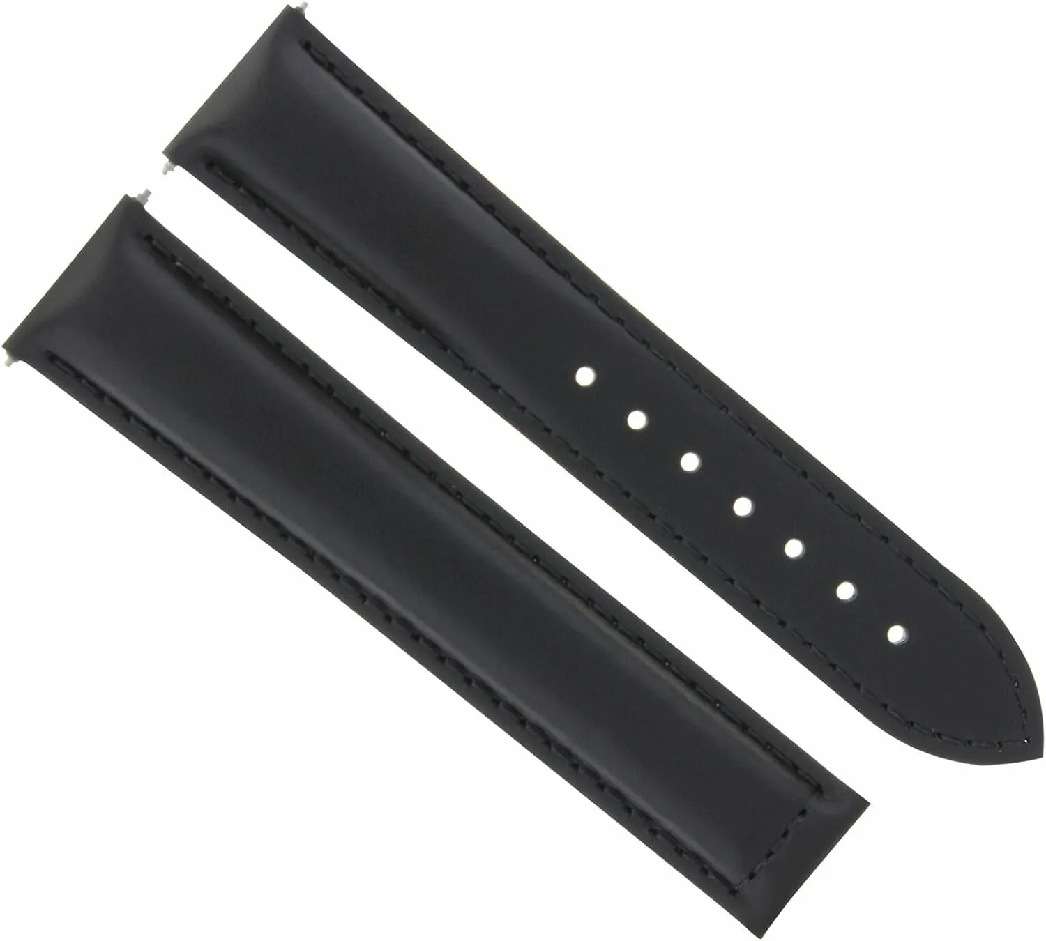 20mm Leather Watch Band Strap Compatible With Maurice Lacroix LC1008-SS001-130 Mw tally rotate turbulent agitate bleak Black Ewatchparts 