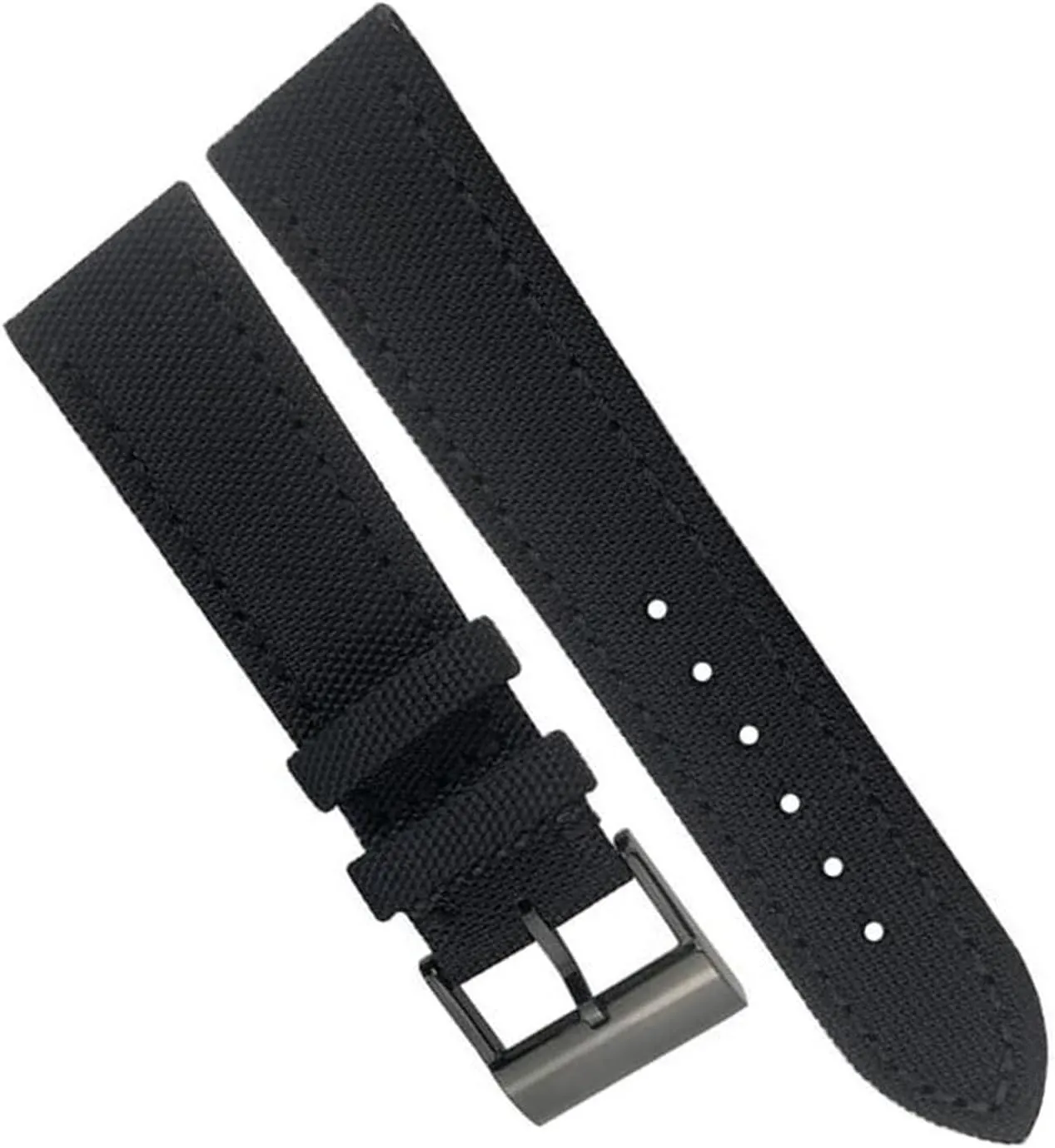 22mm For Breitling supplementary Avenger Black Gray Canvas Leather Watch Strap Pin Buckle Bracelet Men Nylon Fabric Watchband 