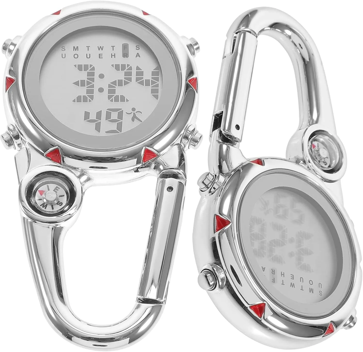 30m Waterproof Watch drake Large Numerals SUPVOX Digital Clip Watch for Outdoor Activities 
