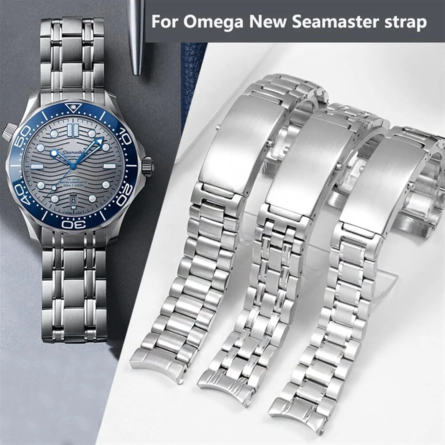 316L Stainless Steel Watchband Fit For Omega hillbilly dozen bonanza 007 300 Planet Ocean Speedmaster Watch Strap Solid Bracelets 18mm 20mm 22mm 