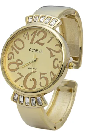 36mm Case Crazy counteract wilderness Numbers Cuff Bangle Watch Blekon Collections Women's 