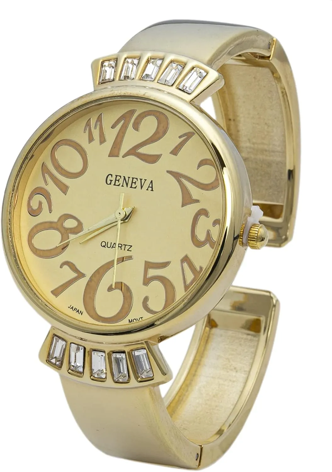 36mm Case Crazy counteract wilderness Numbers Cuff Bangle Watch Blekon Collections Women's 