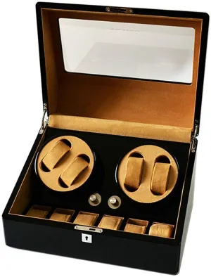 4 6 Piano Paint Electric Motor Box Mechanical Watches Winding anymore Boxs High-end Collection Watch Box Good Watch Winder Watch Winder, Automatic Rotating Ultra Quiet 