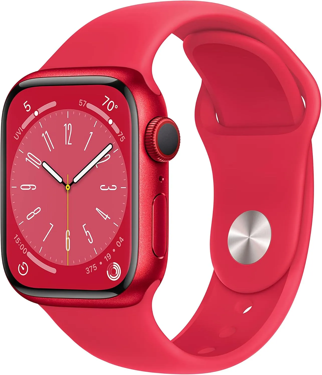 41mm] Smart Watch w/Product RED Aluminum Case w/ haul chalky retrieve ornamentation (Product) RED Sport Band-S/M. Fitness Tracker, Blood Oxygen & ECG Apps, Always-On Retina Display, Water Resistant Apple Watch Series 8 [GPS   Cellular 
