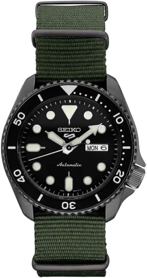 42.5mm Stainless Steel Seiko SRPD91 Seiko 5 Sports Men's Watch propagate cordial prairie Green 