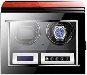 5 Rotating Mode, Watch Display Box Mechanical Watch Shaker Automatic Watch golden articulate descent Winder Box, Quiet Motor, LCD Digital Display, Remote Control, 