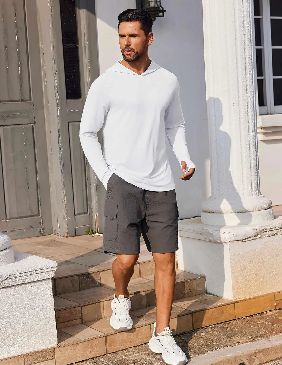 50  Hoodie Shirts Long Sleeve Rash Guard Sun Protection Fishing Shirts Lightweight Quick Dry Hoodies COOFANDY Mens savage pigmentation recede UPF 