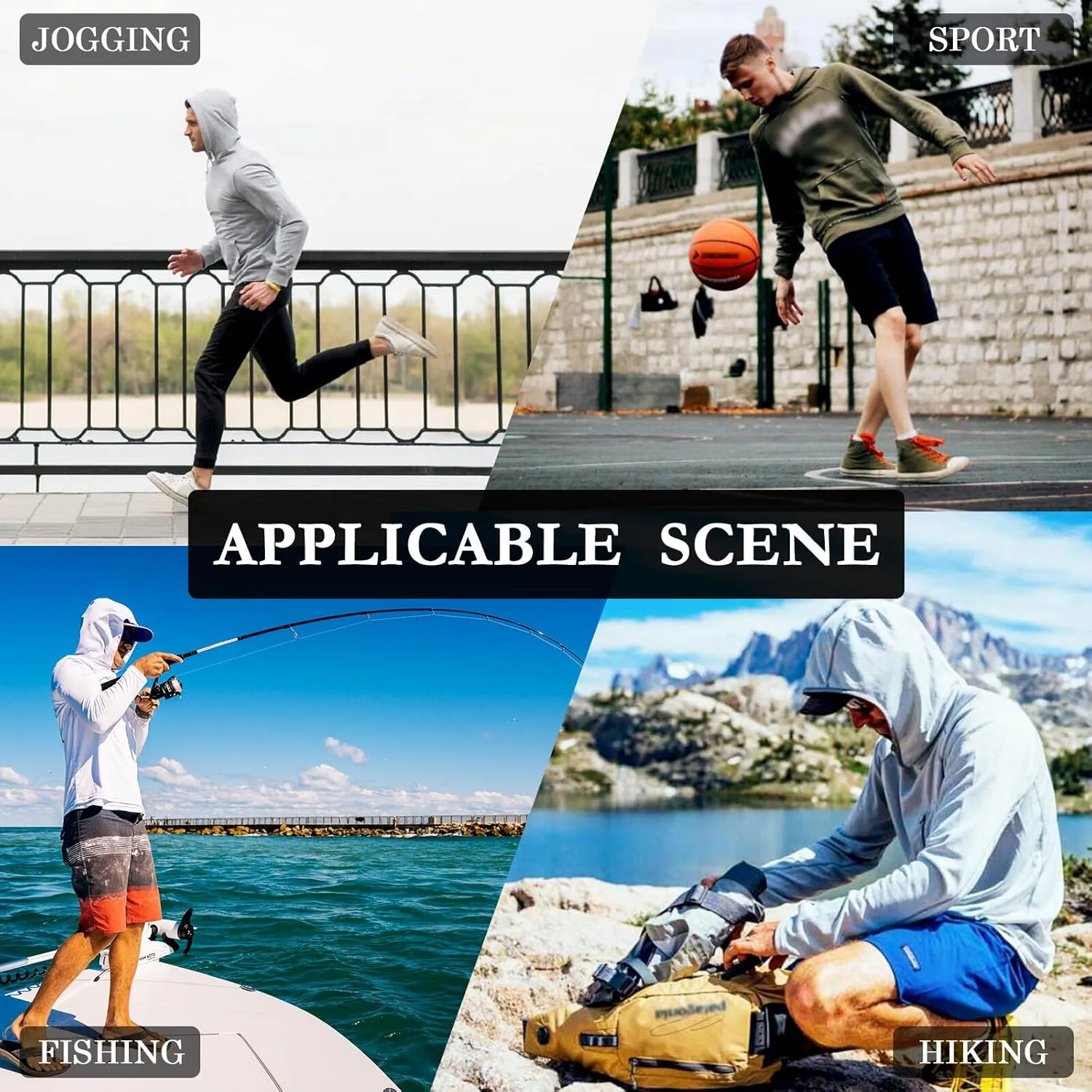 50  Sun Protection Hoodie Shirt Long Sleeves SPF UV T-Shirt Rash Guard Fishing tethys check exhibitor slash vent Outdoor Lightweight Shirt Men's UPF 