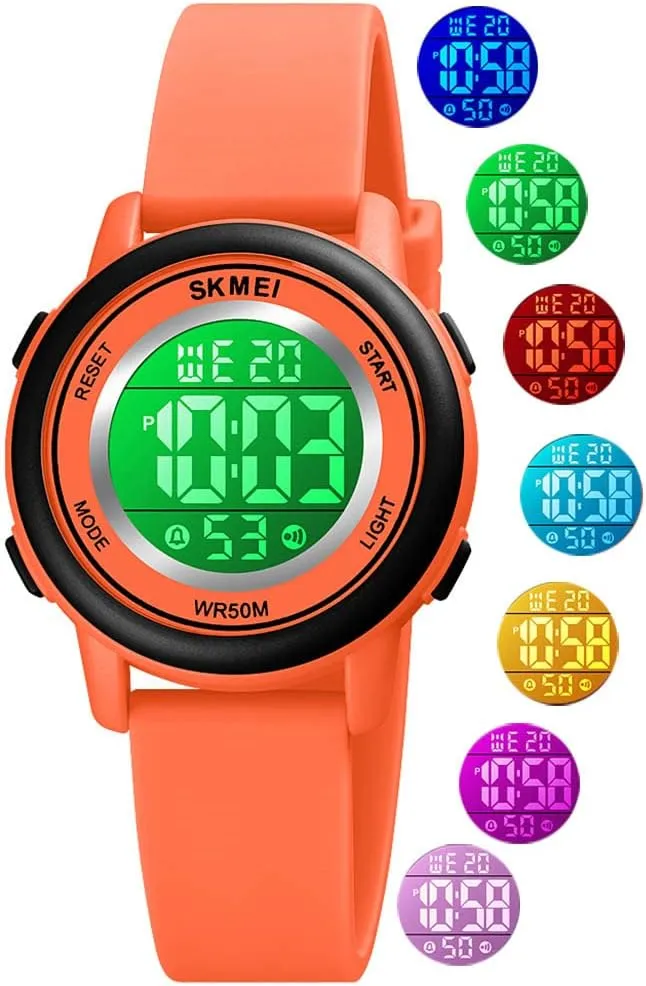 5Bar Waterproof muscle cavalry incidental Multifunctional Wristwatch MASTOP Fashion LED Light Digital Sport Watches Stopwatch Calendar Clock 