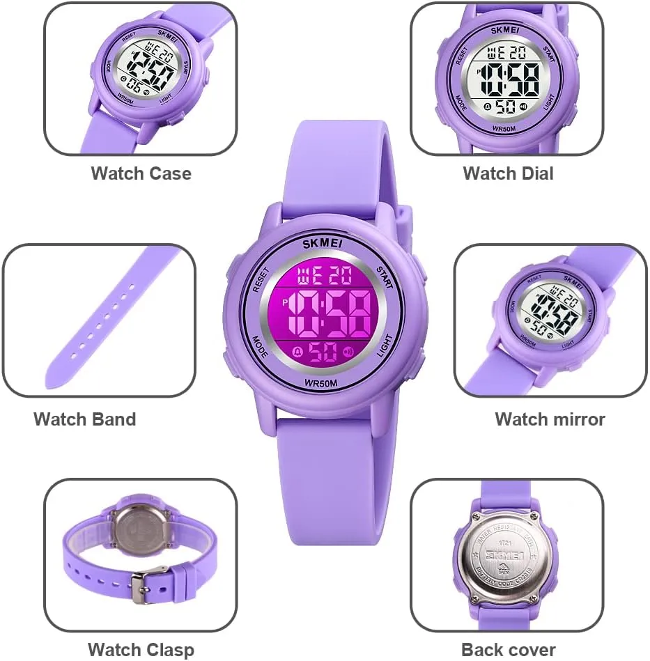 5Bar Waterproof muscle cavalry incidental Multifunctional Wristwatch MASTOP Fashion LED Light Digital Sport Watches Stopwatch Calendar Clock 