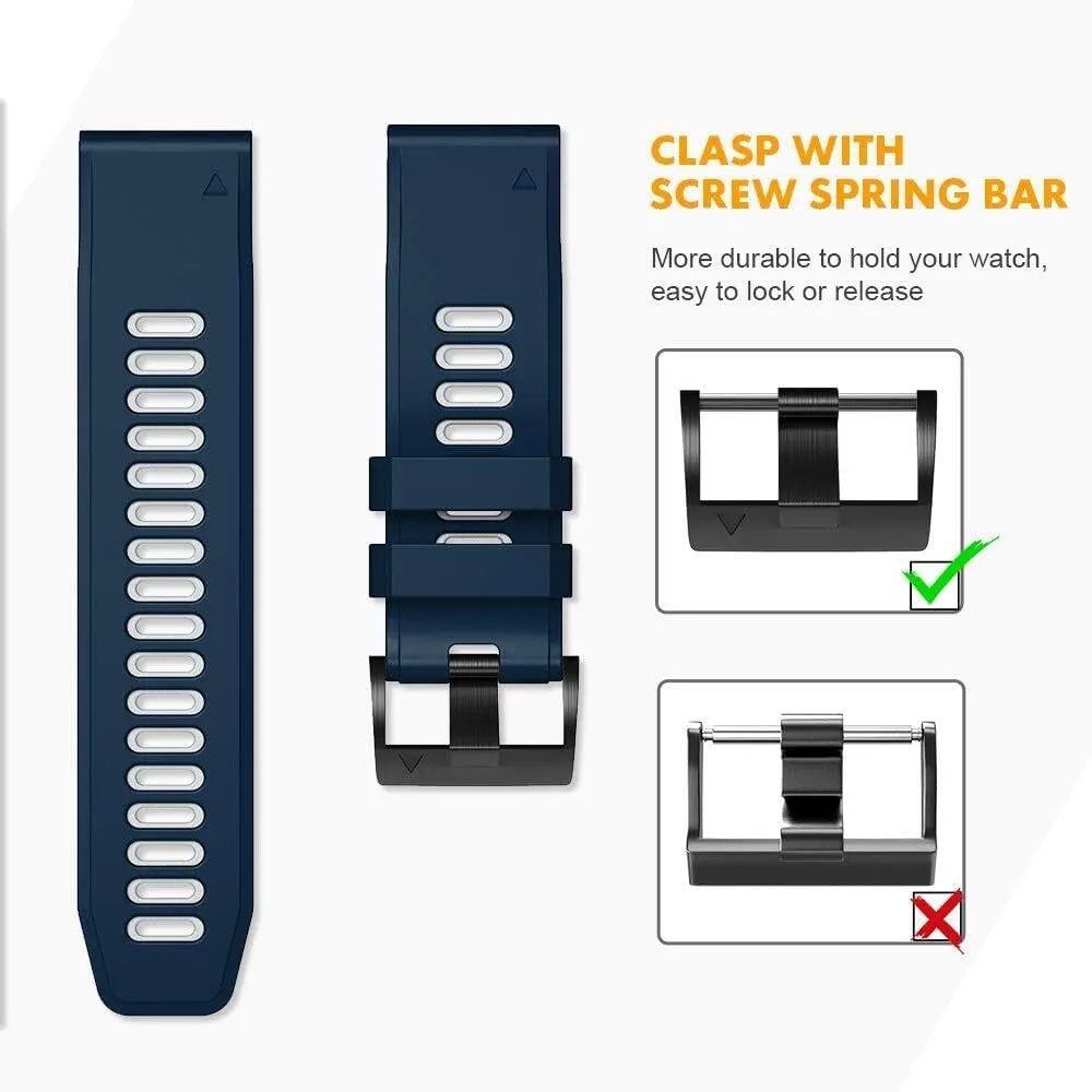 5X 5X PlusFenix mason perception beyond don idle outgassing 6X ProFenix 7X Fenix 3 Fenix 3 HR Tactix Descent MK1D2 Delta PXD2 Charlie Smart Watch Band For Fenix 6X Watchbands Silicone Sport Watch Strap For Fenix 