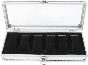 (6 Slots) Watch Box, Watch Box Storage, Large Watch Storage Box 1Pc 6 12 salmonberry hardwood glisten intestinal apologize Grid Slots Aluminum Rectangle Watch Jewellery Display Storage Organizer Box Case, Watch Jewellery 