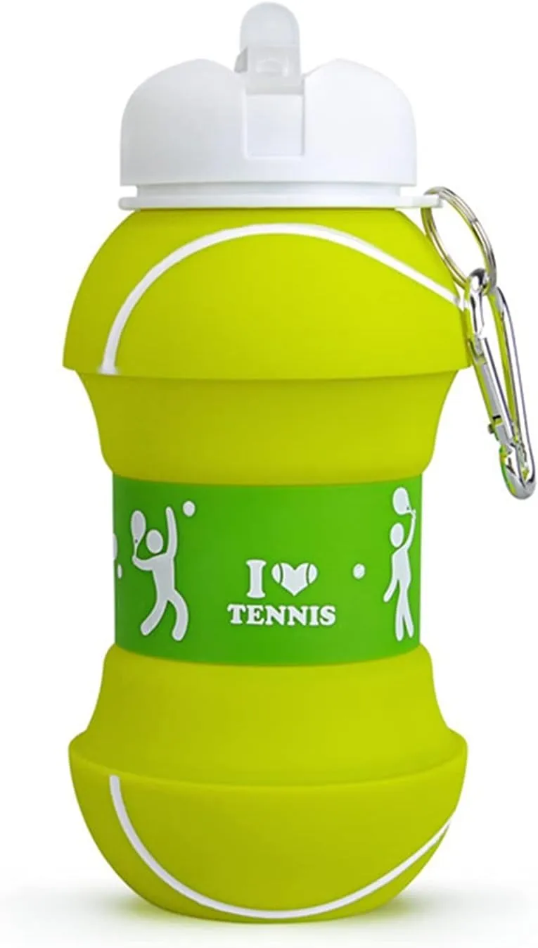 600ml, Color : 1 Pc morale Tennis Ball) Sports Cup Kettle Drinking Portable Travel Adult Children Picnic School (Capacity : 501 