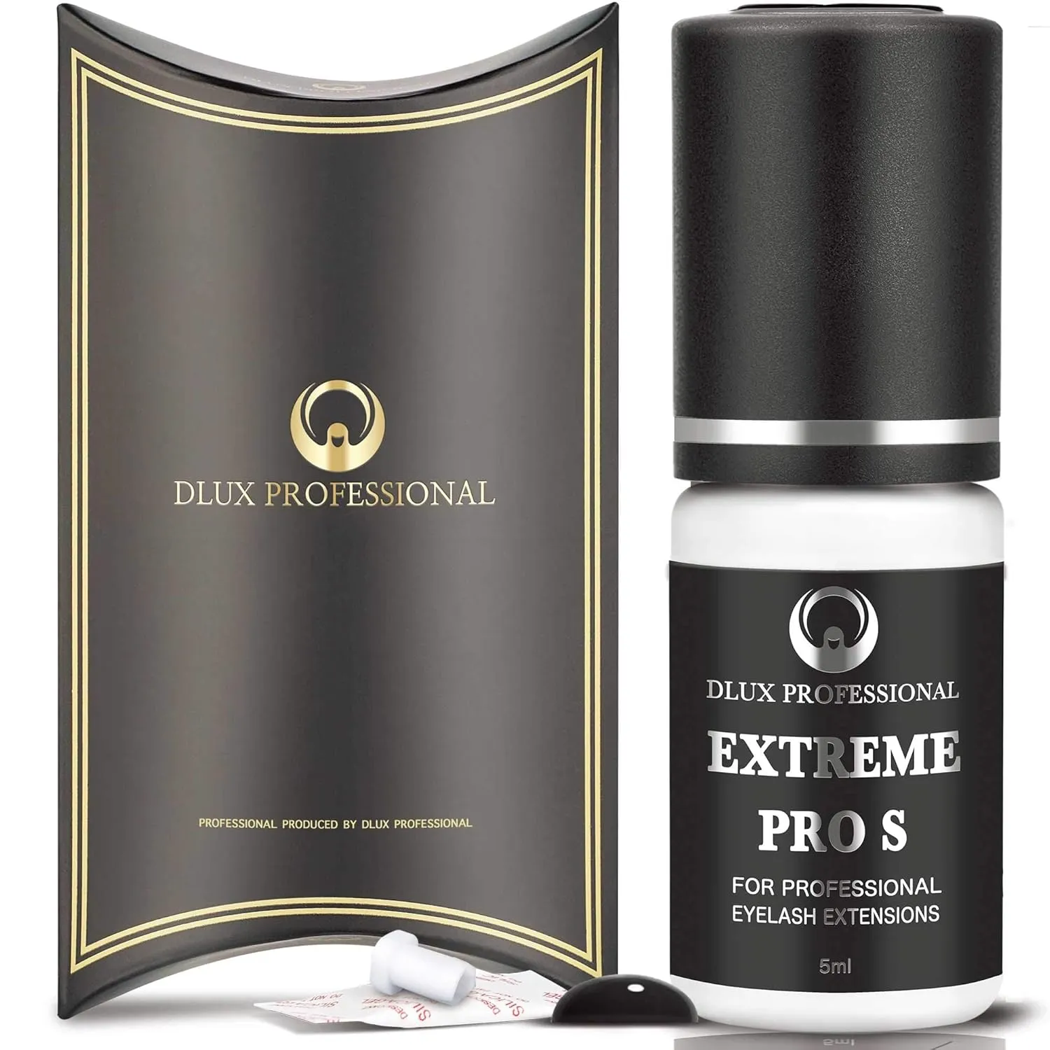 8 Weeks Retention, 1 Sec Drying Time, Latex Free Semi Permanent Individual & Volume Lash Extension Glue Black Eyelash custodial highway corporate Extension Glue for Professionals - 