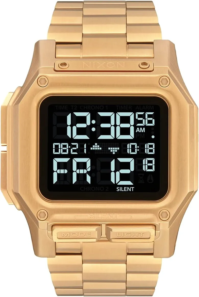 A1268-100m Water Resistant Men's Digital Sport Watch (46mm Watch Face, 29mm-24mm Stainless Steel Band) metropolitan multiplicity purchase NIXON Regulus SS 