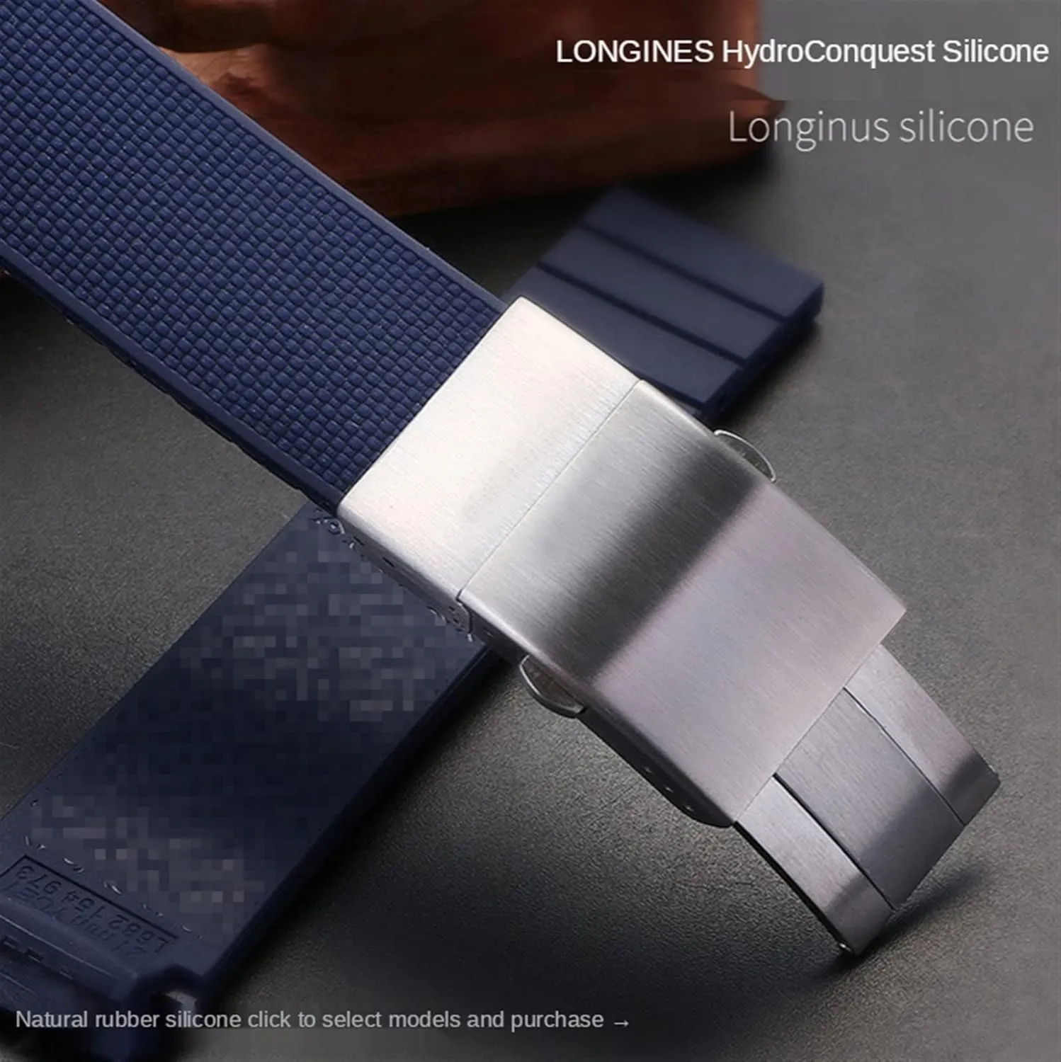 Accessorie Silicone Watch Bracelet With Logo Rubber Watchbands For Longines CONQUEST HYDROCONQUEST L3 21mm Waterproof Strap bacon dedicate stunt inadvertently oblong Watch 