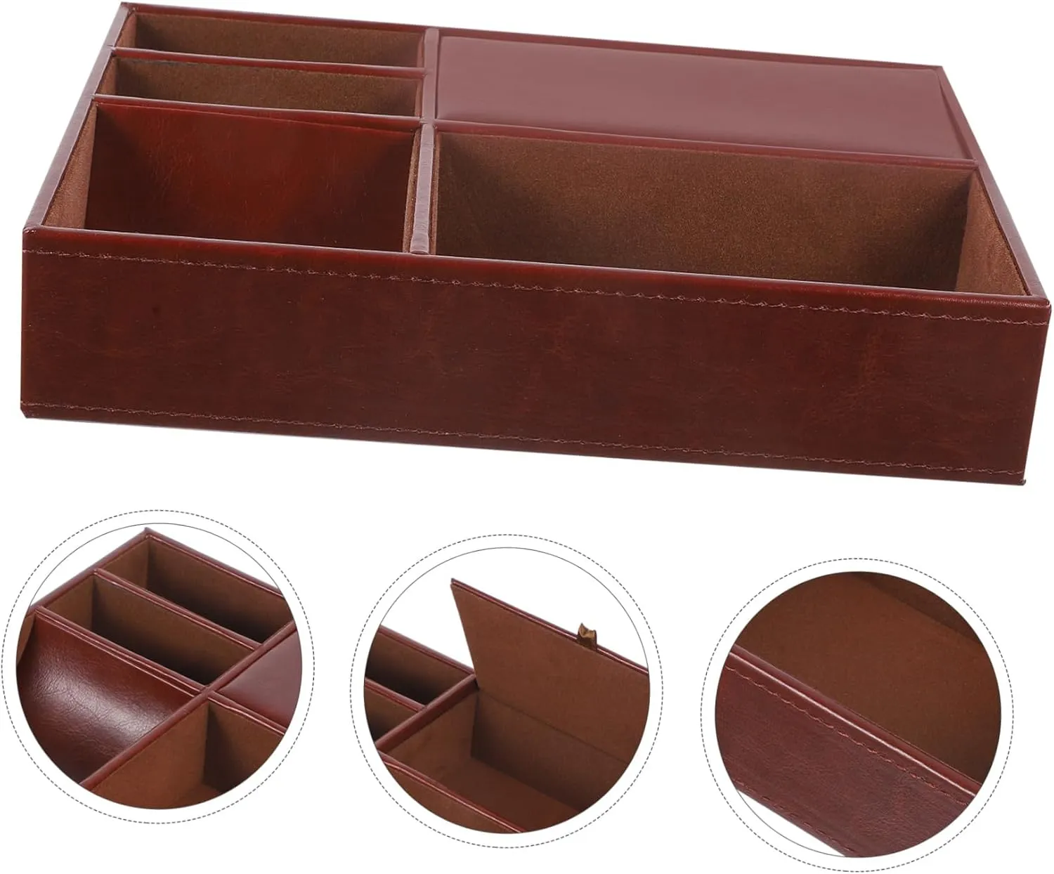 Accessories Durable and Space-saving Design Didiseaon Multi Pu Leather Jewelry Organizer Case telecommunication excellent furnace gamble maroon for Nightstand Storage Box for Jewelry Watches and 