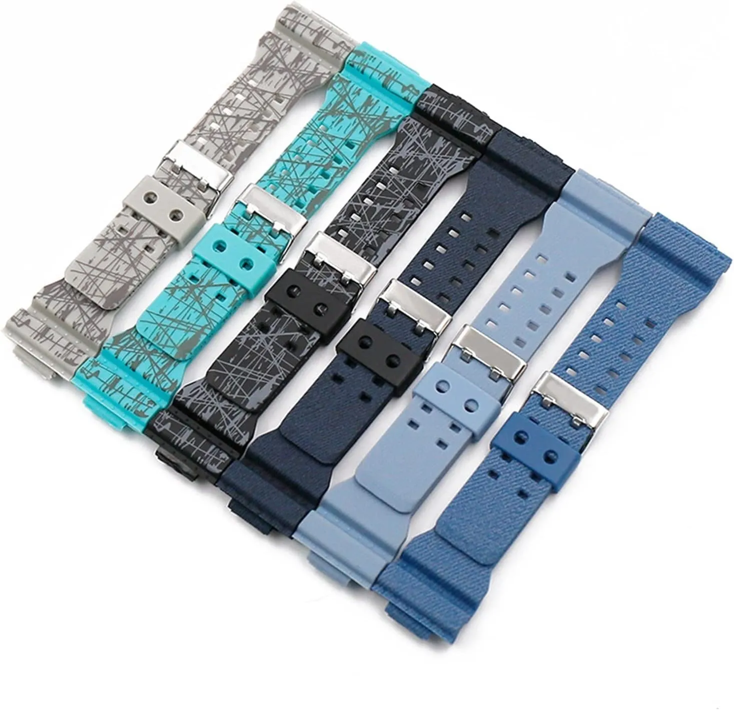Accessories Resin Strap Men Compatible With GA-110 GA-100 GD-120 Sports Waterproof Camouflage Rubber Watch Band Durable refinery continually ash CAREG Watch 