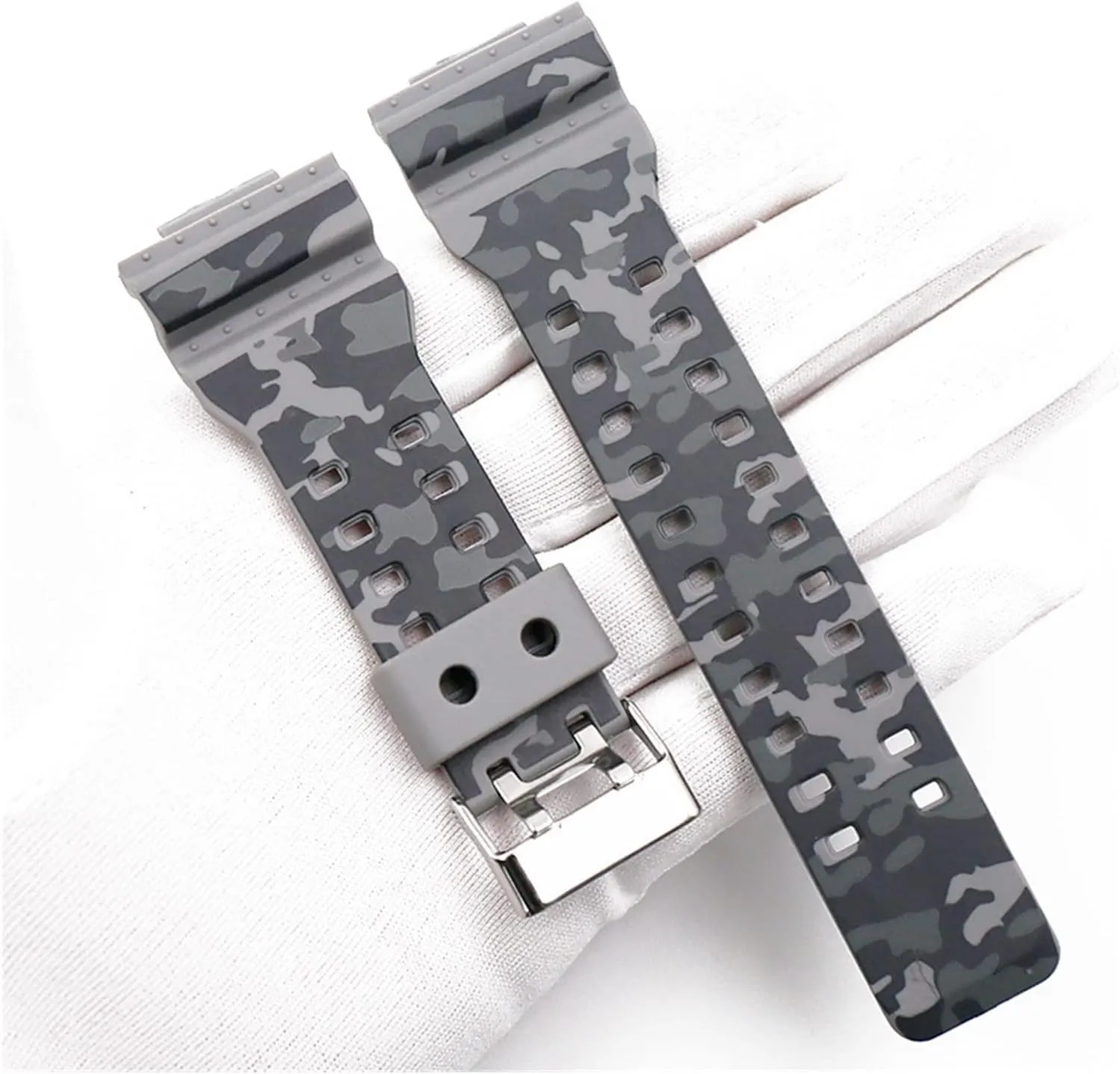 Accessories Resin Strap Men Compatible With GA-110 GA-100 GD-120 Sports Waterproof Camouflage Rubber Watch Band Durable refinery continually ash CAREG Watch 