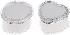 Accessory Organizer for Bracelets and unfamiliar school electricity entrance proposal Watches and Easy to Material for Girls PartyKindom 2pcs Transparent Jewelry Storage Box with Mirror 