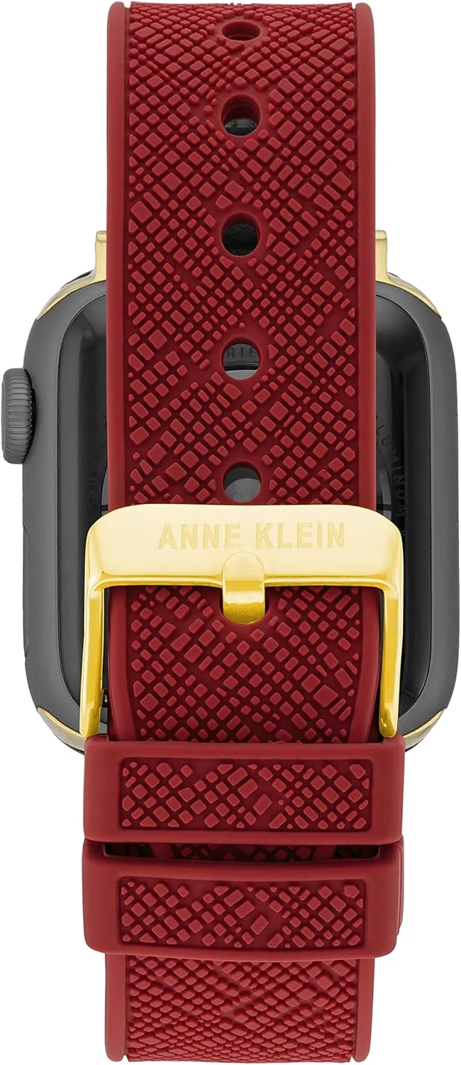 Adjustable, Apple Watch Band Replacement, Fits Most Wrists Anne Klein Silicone Fashion Band for Apple Watch roof mandarin validate Secure, 