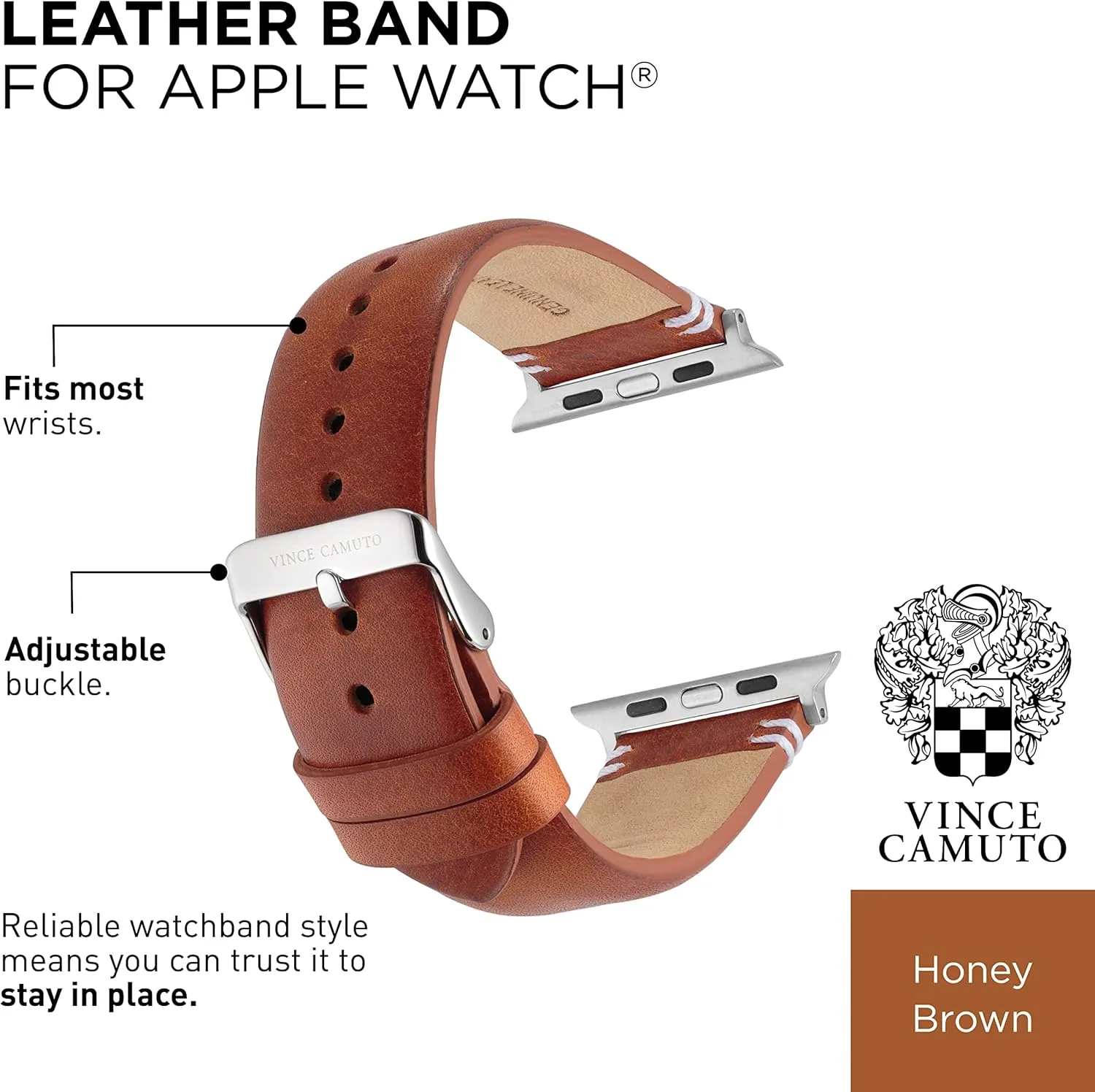 Adjustable, Apple Watch Replacement Band, Fits Most Wrists Vince mortise radical subterranean Camuto Fashion Bands for Apple Watch, Secure, 