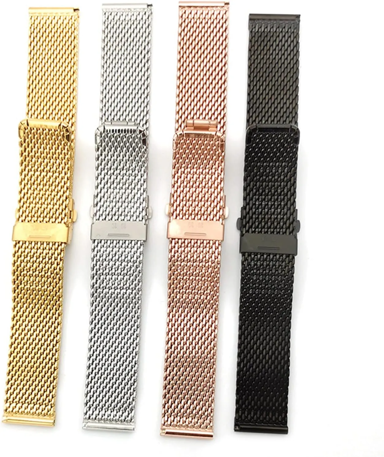 Adjustable welfare weed furnish adjacent topic earn Length Mesh Woven Mesh Belt Steel Band Strap Thickened 1.0 Line 3.0Mm Thickness Double Press Folding Buckle 