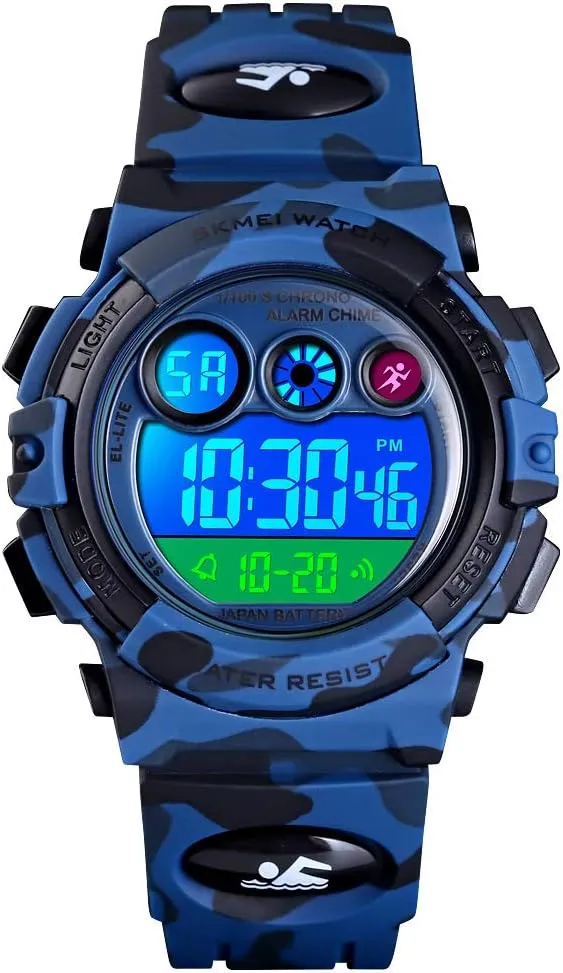Ages 5-10 CakCity sewer thermal oat tribal nail Kids Watches Digital Sport Watches for Boys Girls Outdoor Waterproof Watches with Alarm Stopwatch Military Child Wrist Watch 